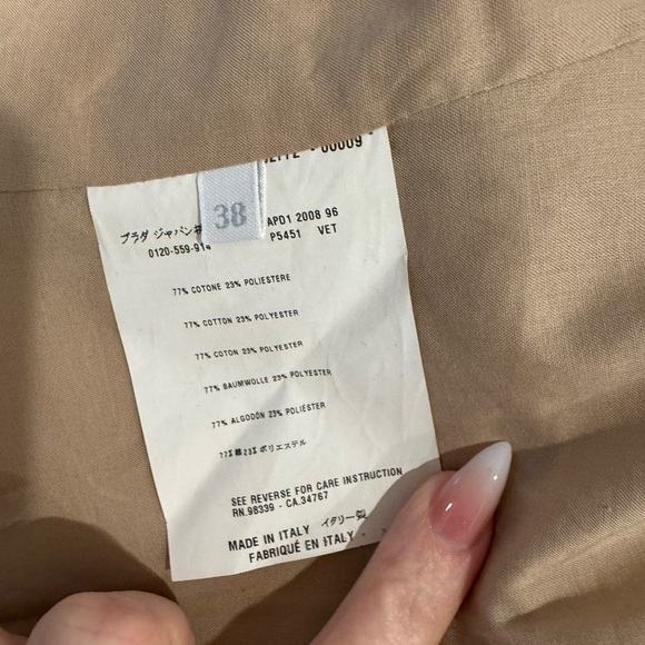 PRADA Beige Jacket Size 38 VGUC - Picture 6 of 9